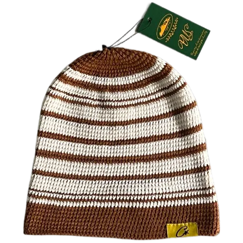 corteiz beanie Striped cold