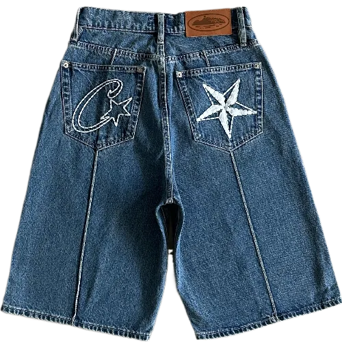 corteiz shorts c-star denim