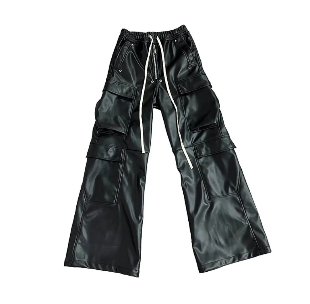 Rick Owens Leather Bela Cargo Pants